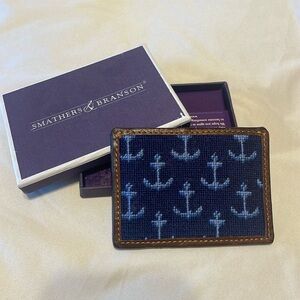Leather & Needlepoint Wallet